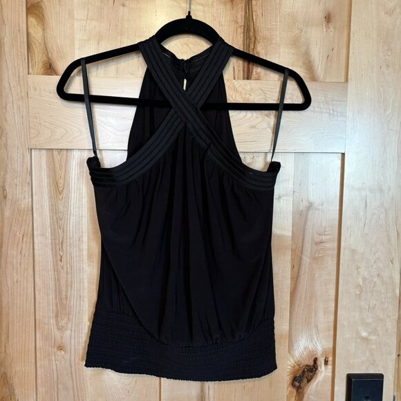 NWT White House Black Market Cross Front Halter S Black 570347419 - Picture 7 of 14